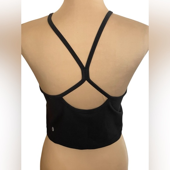 Lululemon Athletica Black Y Tank Top Size 6 - Picture 1 of 4